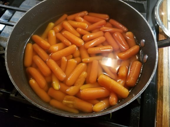 Glazed Carrots with Bourbon cooking
